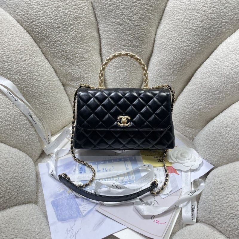 Ch*el top handle bags